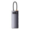 Baseus Metal Gleam Series 6 az 1-ben hub, USB-C - 3x USB 3.0 + USB-C PD + microSD/SD