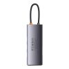 Baseus Metal Gleam Series 6 az 1-ben hub, USB-C - 3x USB 3.0 + USB-C PD + microSD/SD