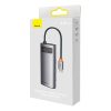 Baseus Metal Gleam Series 6 az 1-ben hub elosztó, USB-C - 3x USB 3.0 + 2x HDMI + USB-C PD