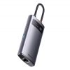 Baseus Metal Gleam sorozat 4 az 1-ben hub, USB-C - 3x USB 3.0 / Ethernet RJ45