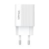 VFAN E01 hálózati töltő, 1x USB, 2,4A + USB-C kábel (fehér)