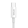 USB és Micro USB kábel VFAN X03, 3A, 1m (fehér)