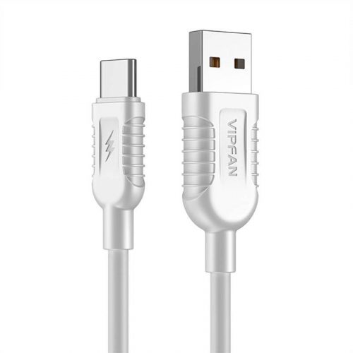 USB-USB-C kábel VFAN X04, 5A, 1.2m (fehér)