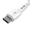 USB és USB-C kábel VFAN Racing X05, 3A, 1m (fehér)