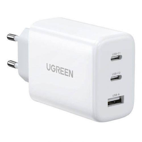 UGREEN CD275 hálózati töltő, 2x USB-C, 1x USB, 65W (fehér)