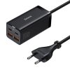 Baseus GaN3 Pro hálózati töltő 2xUSB-C + 2xUSB, 100W (fekete)