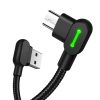 Mcdodo CA-5280 LED USB-Micro USB kábel, 1.2m (fekete)