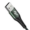 USB to USB-C Mcdodo Magnificence CA-7961 LED cable, 1m (green)