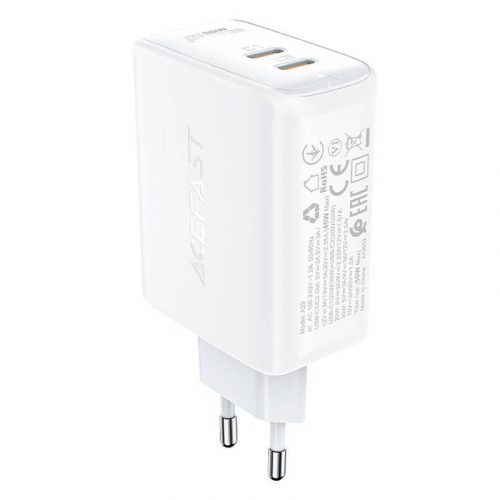 Wall charger Acefast A29 PD50W GAN, 2x USB, 50W (white)