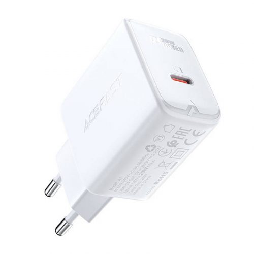 Wall Charger Acefast A1 PD20W, 1x USB-C (white)