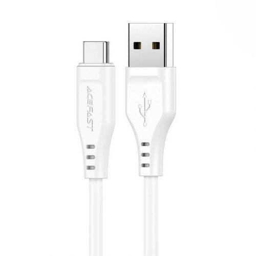 USB és USB-C Acefast C3-04 kábel, 1,2 m (fehér)