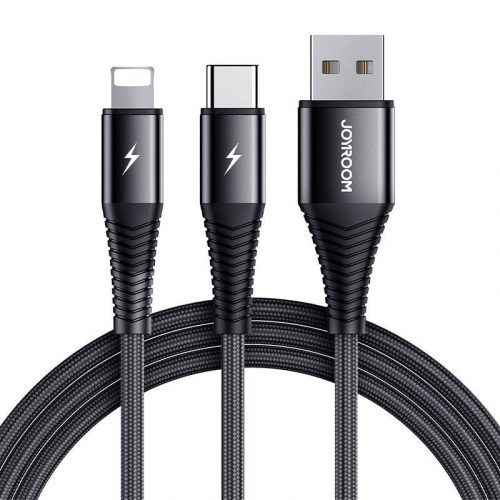 USB cable Joyroom S-1230G12 2in1 USB-C / Lightning 3A 1.2m (black)