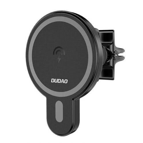 Magnetic car holder Dudao F13 with Qi induction charger, 15W (black)