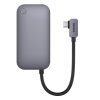 Baseus PadJoy 4 az 1-ben HUB USB-C - USB 3.0 + HDMI + USB-C PD + jack , 3,5 mm (szürke)