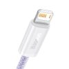 Baseus Dynamic 2 USB - Lightning töltőkábel, 2,4A, 2m (lila)