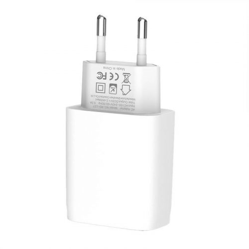 XO L57 wall charger, 2x USB + USB-C cable (white)