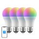 Intelligens LED Wifi izzók Broadlink LB4E27 RGB (4 db)