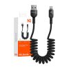 USB Lightning kábel, Mcdodo CA-6410, rugós, 1,8m (fekete)