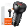 Mcdodo CC-7030 Car Charger, USB + USB-C, with Display, 45W (Black)