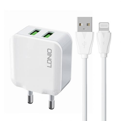 Wall charger  LDNIO A2201 2USB +  Lightning cable