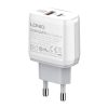 Wall charger  LDNIO A2421C USB, USB-C 22.5W + USB-C - Lightning cable