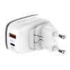 Wall charger  LDNIO A2425C USB, USB-C+ Lightning cable