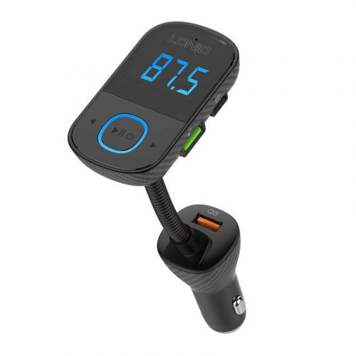 LDNIO Bluetooth C705Q 2USB, USB-C adó FM + USB-C Lightning kábelhez