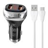 LDNIO C2 2USB Car charger + USB-C Cable