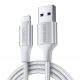 UGREEN USB Lightning kábel, 2.4A US199, 2m (ezüst)