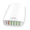 LDNIO A6573C EU 5USB, USB-C 65W Wall charger + Power cord