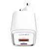 LDNIO A2318C USB, USB-C 20W Wall charger + microUSB Cable