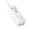 Power strip with 1 AC socket, 2x USB, 2x USB-C LDNIO SC1418, EU/US, 2500W (white)