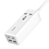 Power strip with 1 AC socket, 2x USB, 2x USB-C LDNIO SC1418, EU/US, 2500W (white)