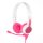 Wired headphones for kids BuddyPhones School+ (pink)