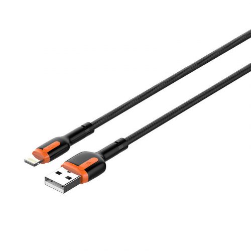 LDNIO LS532, USB - Lightning 2m kábel (szürke-narancs)