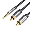 Cable Audio 3.5mm Male to 2x RCA Male Vention BCFBG 1.5m Black