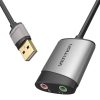 Külső USB hangkártya Vention CDKHB, TRS 3.5mm, 0.15m (szürke)