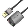 Külső USB hangkártya Vention CDKHB, TRS 3.5mm, 0.15m (szürke)