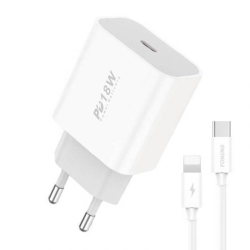 Wall charger Foneng EU23 18W + USB-C to Lightning cable