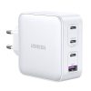 Charger UGREEN 15337 Nexode, 3xUSB-C, USB-A 3.0, PD3.0, QC4.0, GaN, 100W (white)