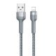 Kábel USB Lightning Remax Jany Alloy, 1m, 2.4A (ezüst)