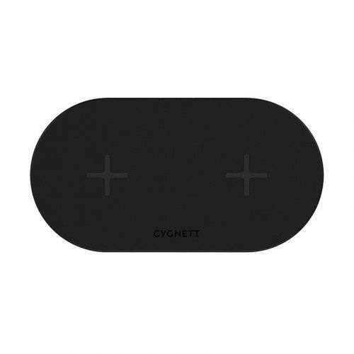 Dual wireless charger Cygnett 20W (black)