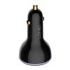 LDNIO C102 Car Charger, USB + 2x USB-C, 160W + USB to Micro USB Cable (Black)