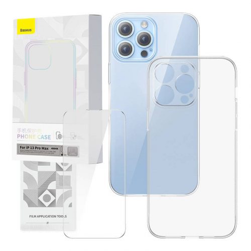 Transparent Case and Tempered Glass set Baseus Corning for iPhone 13 Pro Max