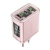 Wall charger Acefast A45, 2x USB-C, 1xUSB-A, 65W PD (pink)