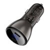 Car Charger Acefast B10 60W, USB-C + USB-C, with display (black)