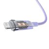 Baseus Lightning Explorer Series Gyorstöltő kábel USB-A, 1m, 2,4A (lila)