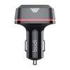 Budi car charger, USB + 2x USB-C, 60W, PD + QC (black)