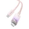 Fast Charging cable Baseus USB-C to Lightning  Explorer Series 1m, 20W (pink)