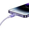 Fast Charging cable Baseus USB-C to Lightning  Explorer Series 2m, 20W (purple)